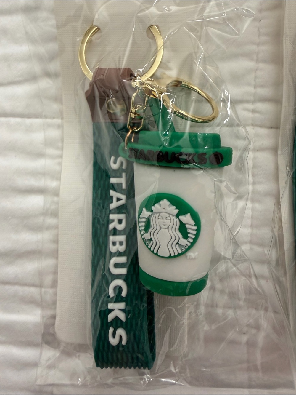 STARBUCKS Keychain Charms - White cup
